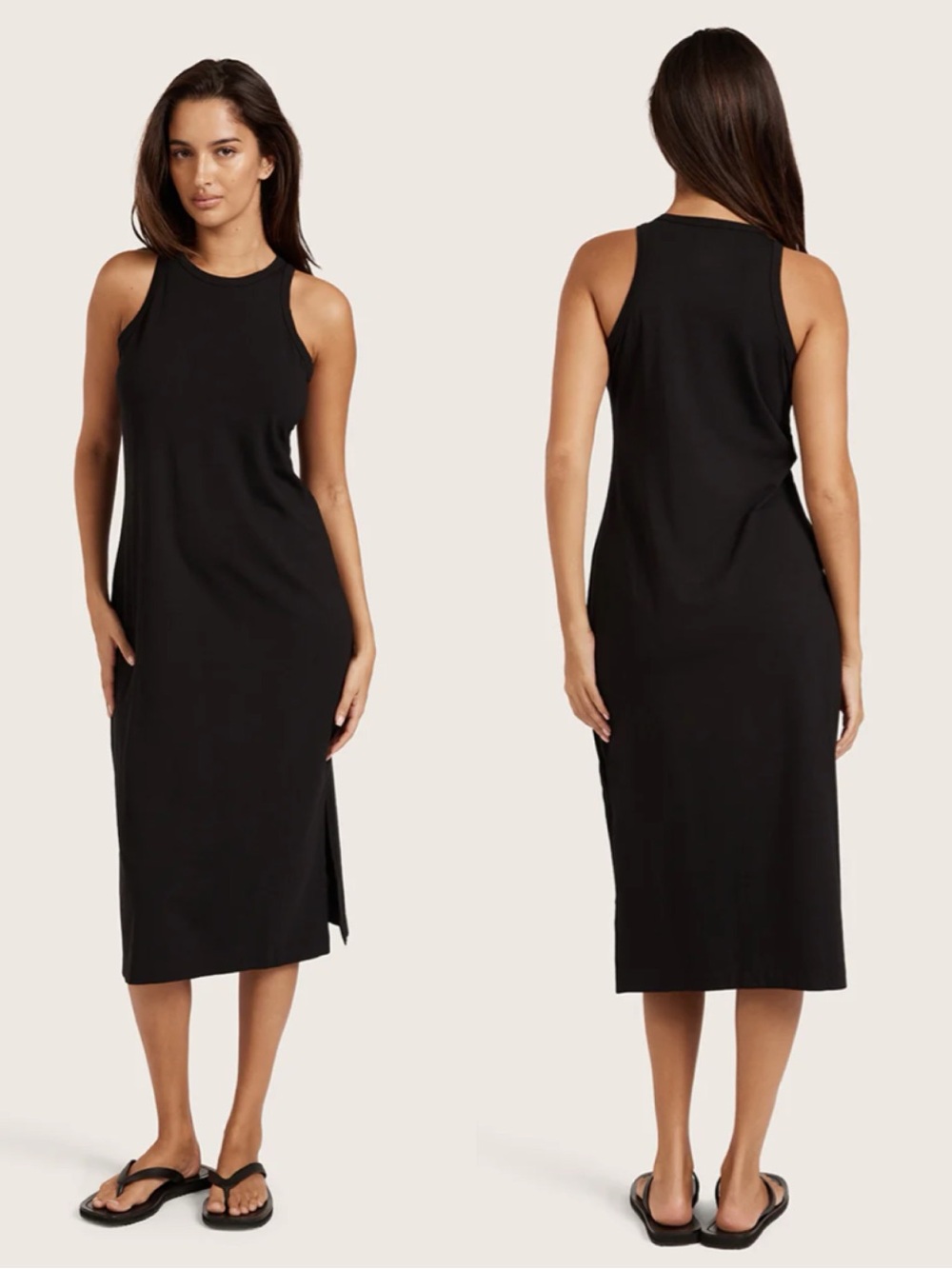 BOODY Racerback Tank Dress in black size small